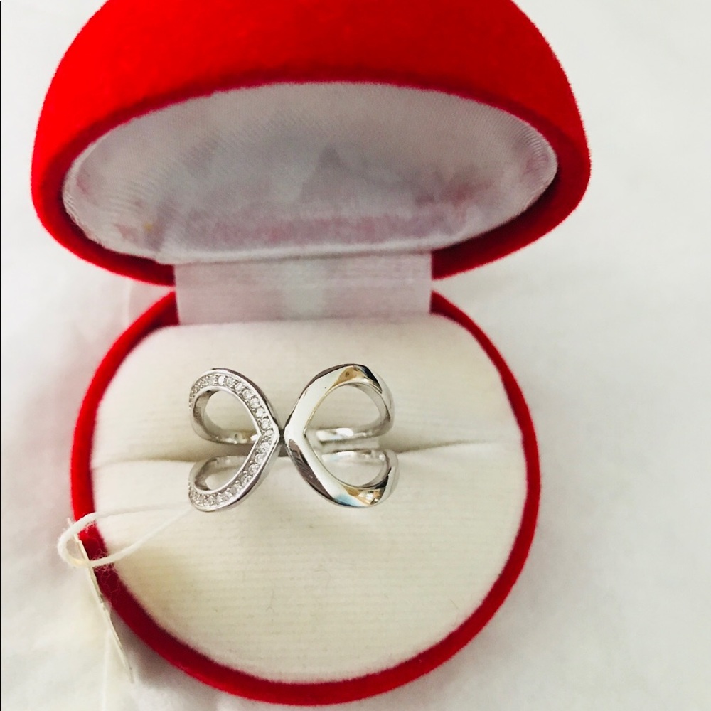 Cubic zirconia sterling silver 925 size 8 new